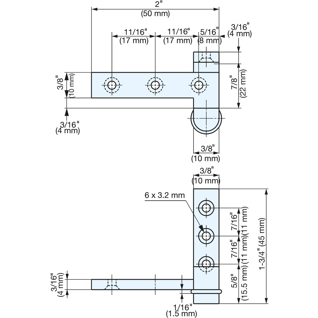 Sugatsune PAS50 50mm Overlay Door Pivot Hinge (pair) Satin Nickel
